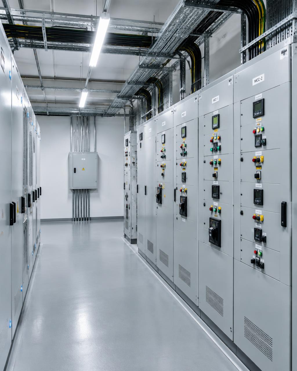 Organised commercial switchboard room